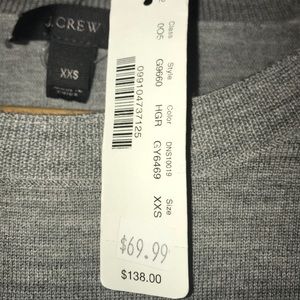 J Crew cashmere sweater, with bronze underlay